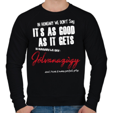 PRINTFASHION In Hungary we don't say - Férfi pulóver - Fekete férfi pulóver, kardigán