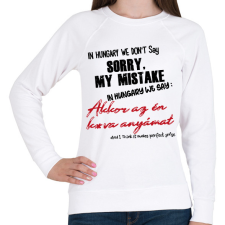 PRINTFASHION In Hungary we don't say - Női pulóver - Fehér női pulóver, kardigán