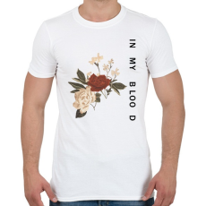 PRINTFASHION IN MY BLOOD - Férfi póló - Fehér