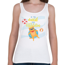 PRINTFASHION In the mood for Balaton - Női atléta - Fehér női trikó