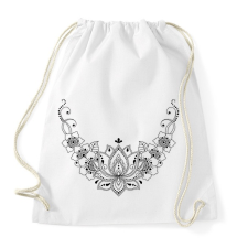 PRINTFASHION Indiai mintás nyakék - Sportzsák, Tornazsák - Fehér tornazsák