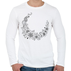 PRINTFASHION Indiai nyakék2 - Férfi hosszú ujjú póló - Fehér