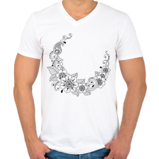 PRINTFASHION Indiai nyakék2 - Férfi V-nyakú póló - Fehér férfi póló