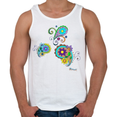 PRINTFASHION Indiai virágok - Férfi atléta - Fehér