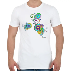 PRINTFASHION Indiai virágok - Férfi póló - Fehér