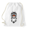 PRINTFASHION indián fej - Sportzsák, Tornazsák - Fehér