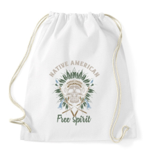 PRINTFASHION Indián koponya 02 - Free Spirit - Sportzsák, Tornazsák - Fehér tornazsák
