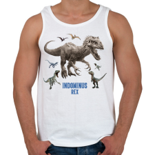 PRINTFASHION Indominus Rex - Férfi atléta - Fehér atléta, trikó