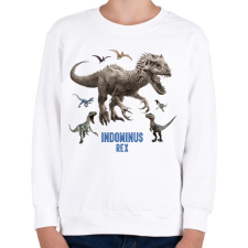 PRINTFASHION Indominus Rex - Gyerek pulóver - Fehér gyerek pulóver, kardigán