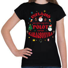 PRINTFASHION Infláció és karácsony - Női póló - Fekete női póló