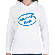 PRINTFASHION Influencer inside - Női kapucnis pulóver - Fehér női pulóver, kardigán
