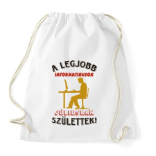 PRINTFASHION Informatikus férfi szülinapja július színes - Sportzsák, Tornazsák - Fehér tornazsák