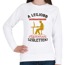 PRINTFASHION Informatikus férfi szülinapja június - Női pulóver - Fehér női pulóver, kardigán