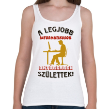 PRINTFASHION Informatikus férfi szülinapja október - Női atléta - Fehér női trikó