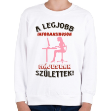 PRINTFASHION Informatikus nő szülinapja május - Gyerek pulóver - Fehér gyerek pulóver, kardigán