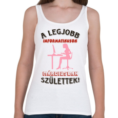 PRINTFASHION Informatikus nő szülinapja március - Női atléta - Fehér