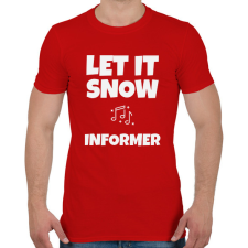 PRINTFASHION INFORMER - Férfi póló - Piros férfi póló