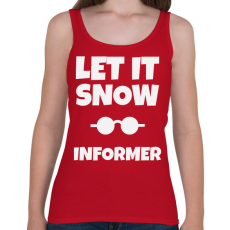 PRINTFASHION INFORMER - Női atléta - Cseresznyepiros