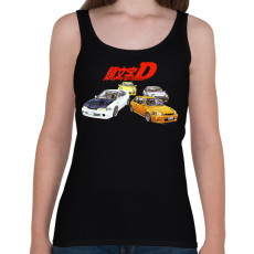 PRINTFASHION Initial D - Női atléta - Fekete