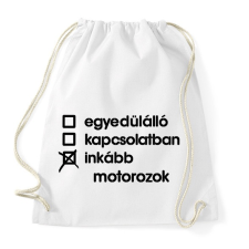 PRINTFASHION inkább - Sportzsák, Tornazsák - Fehér tornazsák
