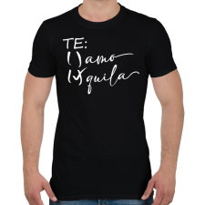 PRINTFASHION Inkább tequila, mint te amo - Férfi póló - Fekete férfi póló