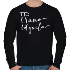 PRINTFASHION Inkább tequila, mint te amo - Férfi pulóver - Fekete férfi pulóver, kardigán