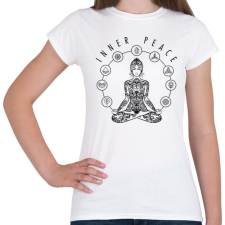 PRINTFASHION Inner Peace - Benső béke - Női póló - Fehér női póló