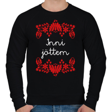 PRINTFASHION Inni jöttem - Férfi pulóver - Fekete