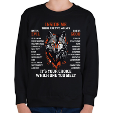 PRINTFASHION Inside me - Gyerek pulóver - Fekete gyerek pulóver, kardigán