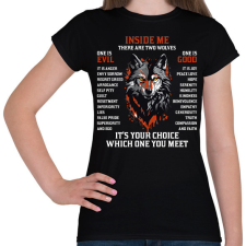 PRINTFASHION Inside me - Női póló - Fekete női póló