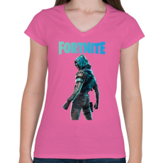 PRINTFASHION Insight Fortnite - Női V-nyakú póló - Rózsaszín