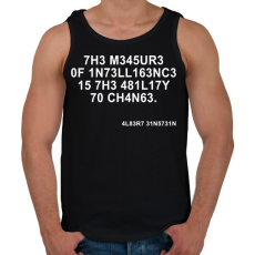 PRINTFASHION intelligencia - Férfi atléta - Fekete