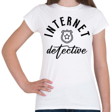 PRINTFASHION Internet detektív - Női póló - Fehér