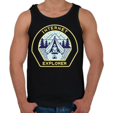 PRINTFASHION Internet explorer - Férfi atléta - Fekete atléta, trikó