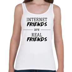 PRINTFASHION Internet friends - Női atléta - Fehér