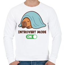 PRINTFASHION Introvert mode - Férfi pulóver - Fehér