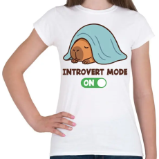 PRINTFASHION Introvert mode - Női póló - Fehér