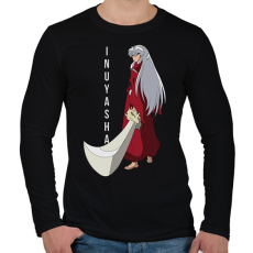 PRINTFASHION Inuyasha Anime - Férfi hosszú ujjú póló - Fekete