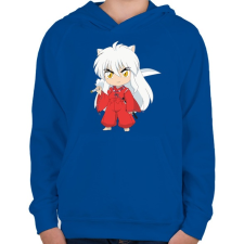 PRINTFASHION Inuyasha kid - Gyerek kapucnis pulóver - Királykék gyerek pulóver, kardigán