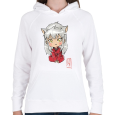 PRINTFASHION Inuyasha - Női kapucnis pulóver - Fehér