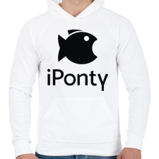 PRINTFASHION Iponty - Férfi kapucnis pulóver - Fehér férfi pulóver, kardigán