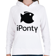 PRINTFASHION Iponty - Női kapucnis pulóver - Fehér női pulóver, kardigán