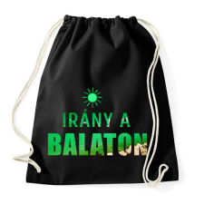 PRINTFASHION irány a balaton - Sportzsák, Tornazsák - Fekete tornazsák
