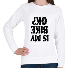 PRINTFASHION Is my bike ok? - Női pulóver - Fehér