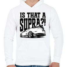 PRINTFASHION Is that a SUPRA?!  - Férfi kapucnis pulóver - Fehér