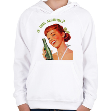PRINTFASHION Is this alcohol?  - Gyerek kapucnis pulóver - Fehér gyerek pulóver, kardigán