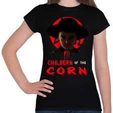 PRINTFASHION Isaac Children of the Corn - Női póló - Fekete női póló