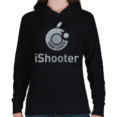 PRINTFASHION iShooter - Női kapucnis pulóver - Fekete