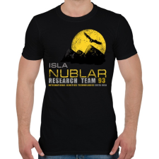 PRINTFASHION ISLA NUBLAR RESEARCH TEAM - Férfi póló - Fekete férfi póló