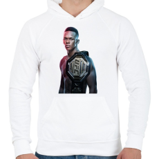 PRINTFASHION Israel Adesanya MMA - Férfi kapucnis pulóver - Fehér